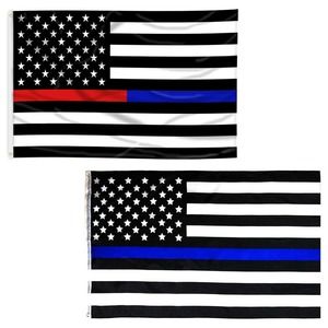Thin Blue Line & Blue & Red Line USA Flags